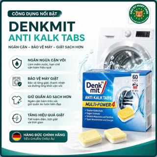Tách lẻ Viên Tẩy Cặn Vôi Máy Giặt Denkmit Đức – Sạch Cặn vôi, Khử Mùi, Bảo Vệ Máy