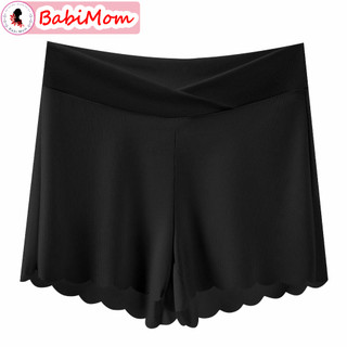 Quần đùi bầu vải lụa cạp chéo, mặc ngủ và mặc trong váy, có chun điều chỉnh, kháng khuẩn, viền ren sang trọng, mát mẻ