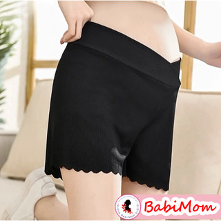 Quần đùi bầu vải lụa cạp chéo, mặc ngủ và mặc trong váy, có chun điều chỉnh, kháng khuẩn, viền ren sang trọng, mát mẻ