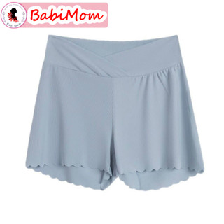 Quần đùi bầu vải lụa cạp chéo, mặc ngủ và mặc trong váy, có chun điều chỉnh, kháng khuẩn, viền ren sang trọng, mát mẻ