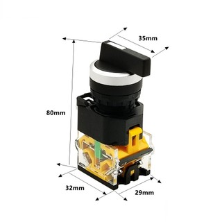 Công tắc xoay cần dài 2 vị trí, 3 vị trí phi 22