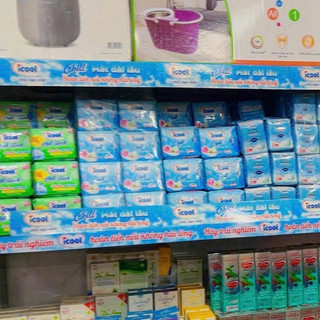 Băng Vệ Sinh ICOOL Chill Fresh 8 Miếng Ban Ngày 24cm BVS Cao Cấp Mặt Vải Nhung Mềm Có Cánh Mát Lạnh.