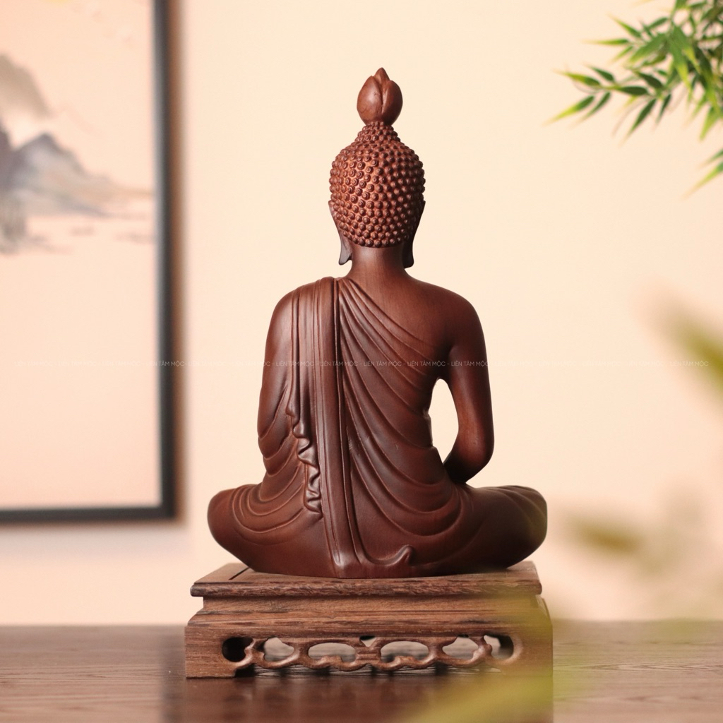 Tượng Phật Thích Ca Phong Cách Thái Lan Gỗ Hương 20/30cm - Tượng Gỗ Mỹ Nghệ Để Bàn Làm Việc Phòng Khách Đẹp Cao Cấp