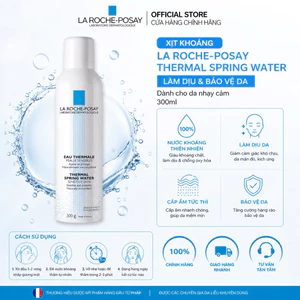 Xịt Khoáng La Roche-Posay Thermal Spring Water 300ml Cấp Ẩm Làm Dịu Da Cho Da Nhạy Cảm Chính Hãng