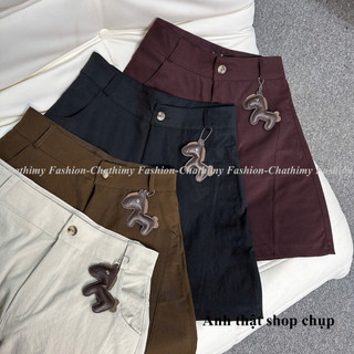 (Tặng Kèm Móc Treo) Quần Đùi  Short Nữ Chất Kaki Nhật L1 Mềm Mại Phom A Hách Dáng, Thời Trang Chathimy  (2566)