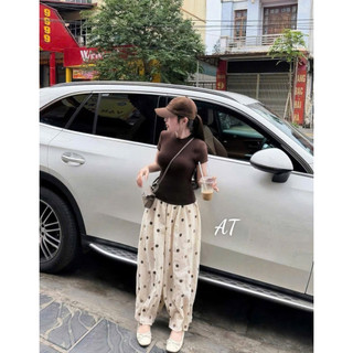 Quần Đũi Bo Chun Hình Hoa [Sẵn Ship]
