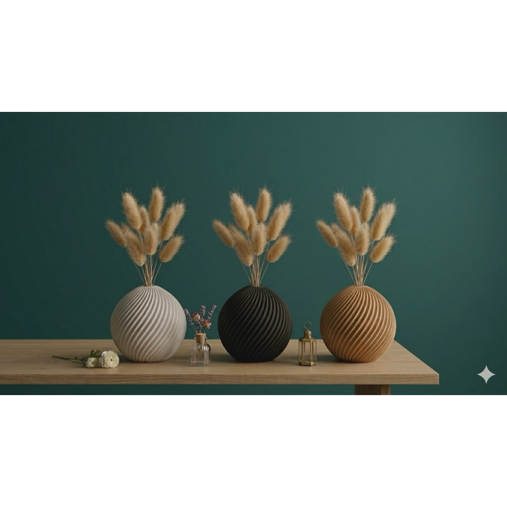 Bình hoa bầu nhựa in 3D, trang trí, nhà cửa, quán cà phê, bàn làm việc. Đơn giản, dày dặn,cứng cáp. (có hàng sau 2 ngày)