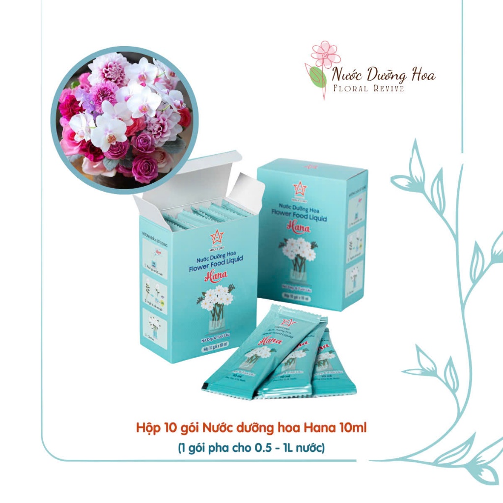 Nước dưỡng Hoa Tươi Lâu Hana ( Hộp 50 gói 10mL )