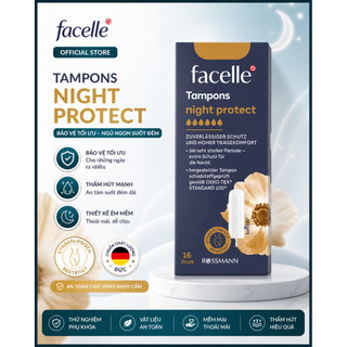 Băng vệ sinh Tampon Facelle đầy đủ size hàng nhập khẩu Đức thấm hút tốt, đi bơi được