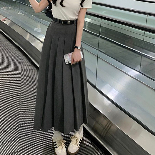 Chân Váy Xếp Ly Dáng Dài Maxi cực xinh chất liệu tuyết mưa giữ form cực đẹp