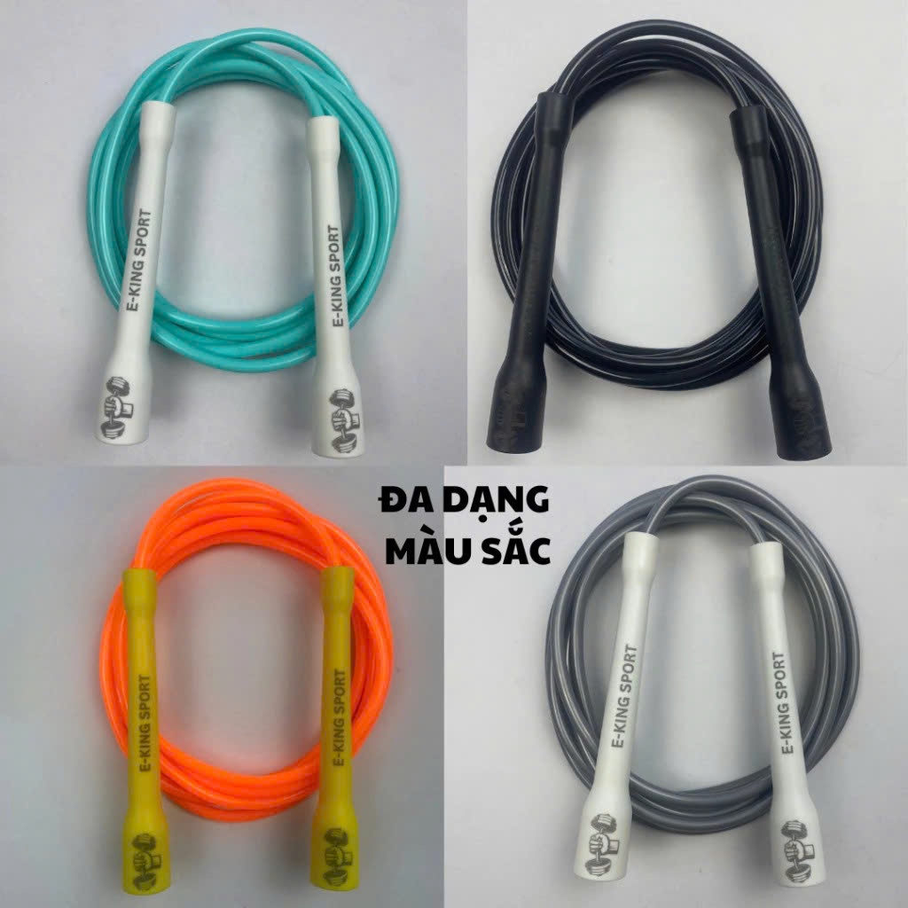 Dây Nhảy Tốc Độ EKingSport PVC Đặc Dày 6mm Dài 3m Tập Gym Muay Boxing Giảm mỡ Carido