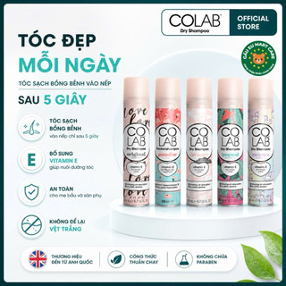 Dầu gội khô Colab 200ml, phiên bản mới, full mùi hương, tóc sạch bồng bềnh vào nếp sau 5 giây