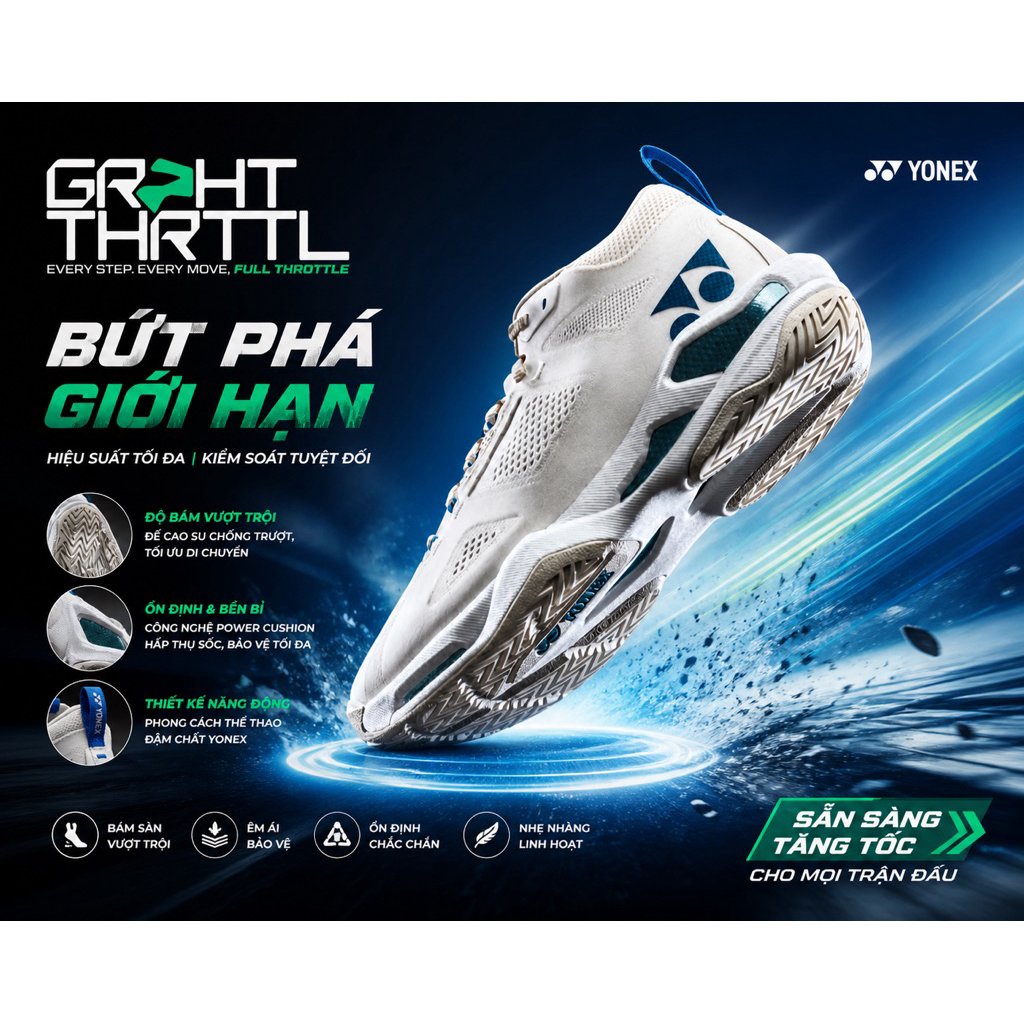 Giày Yonex chính hãng, Giày GRPHT THRTTL, Giày YONEX GRAPHITE THROTTLE ...