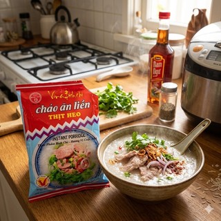 Cháo Ăn Liền Thịt Heo Bích Chi 50g Gói Cháo Nhanh, Tiện Lợi Cho Bữa Sáng