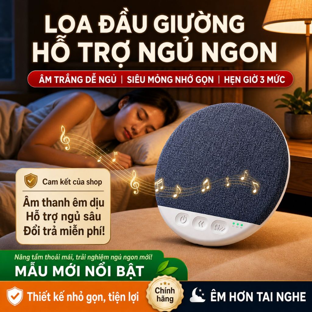 Loa Ngủ Siêu Mỏng 1cm - Nghe Nhạc Thư Giãn Đặt Dưới Gối - Âm Thanh HIFI, Không Làm Phiền Người Bên Cạnh