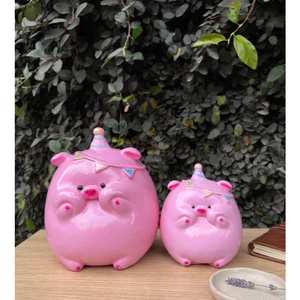 Heo đất Maison tiết kiệm heo sinh nhật PARTY dễ thương cao 25cm | Quà tặng, trang trí, Ống tiết kiệm