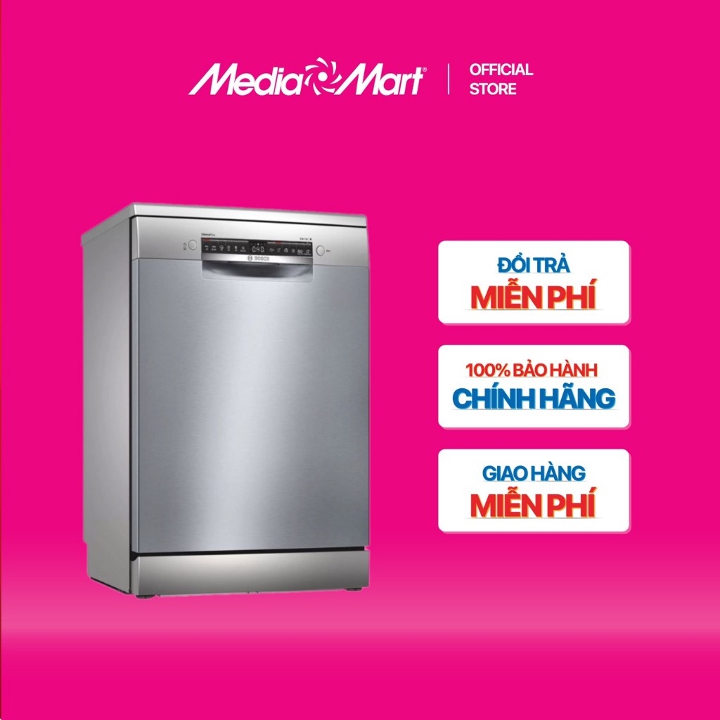 [SieuthiMediaMart] Máy rửa bát 13 bộ độc lập Bosch SMS4ECI14E - Germany BH chính hãng-Ship0đ