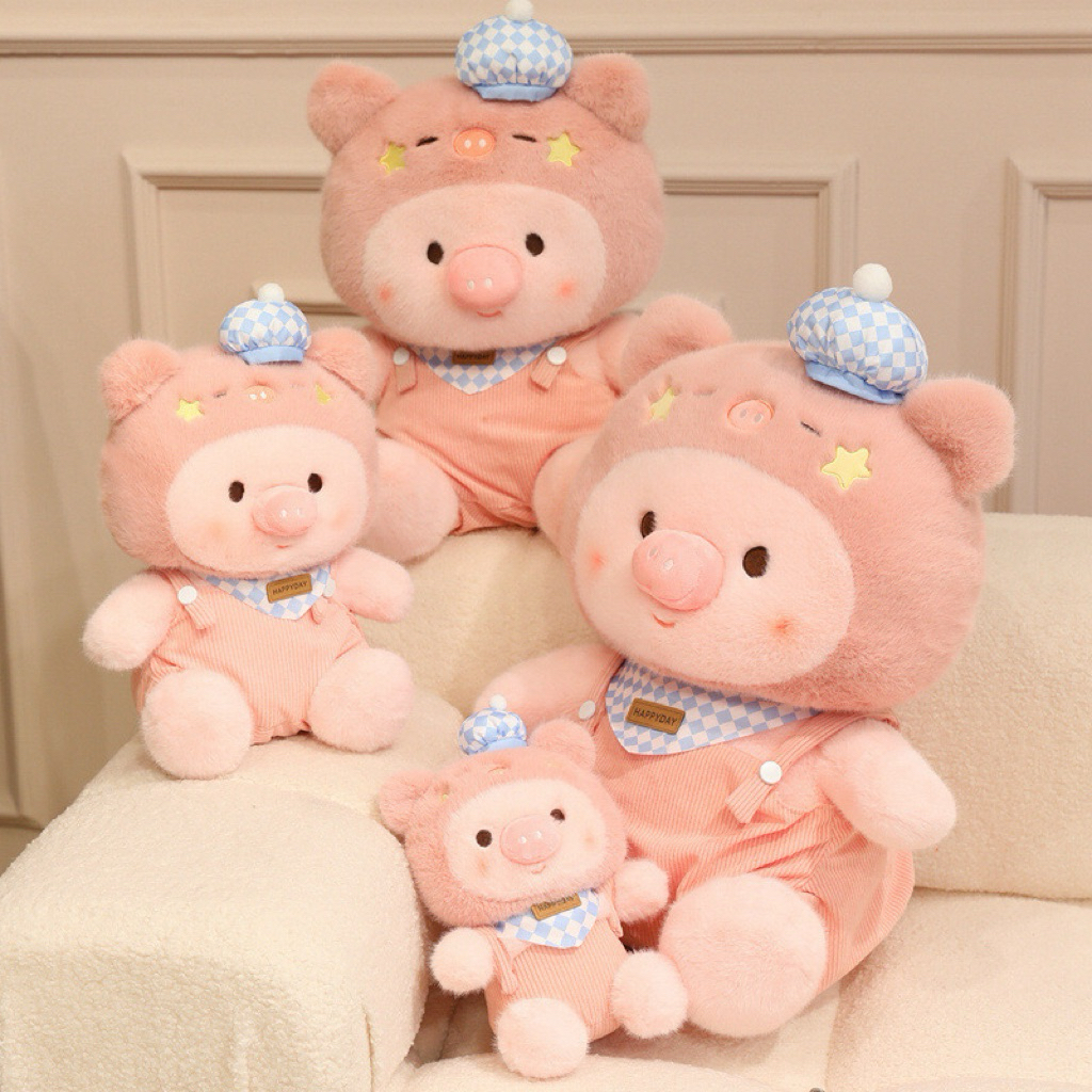 Gấu Thú Bông Bé Heo Sleepy Goodnight Bận Pijama Đồ Ngủ Yếm Quà Tặng Độc Đáo Lông Xù Siêu Mềm Mịn Siêu Dễ Thương