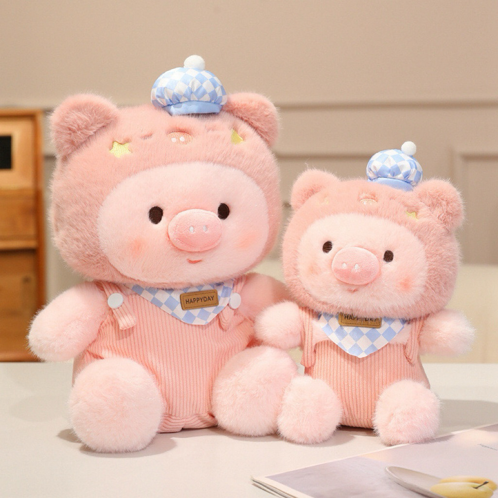 Gấu Thú Bông Bé Heo Sleepy Goodnight Bận Pijama Đồ Ngủ Yếm Quà Tặng Độc Đáo Lông Xù Siêu Mềm Mịn Siêu Dễ Thương