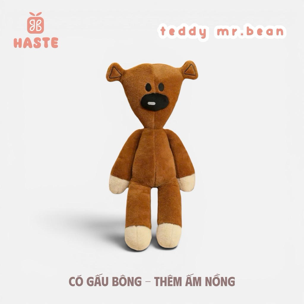 Gấu Thú Bông Gấu Nâu Teddy Mr Bean Hoạt Hình Quà Tặng Độc Đáo Lông Xù Siêu Mềm Mịn Siêu Dễ Thương