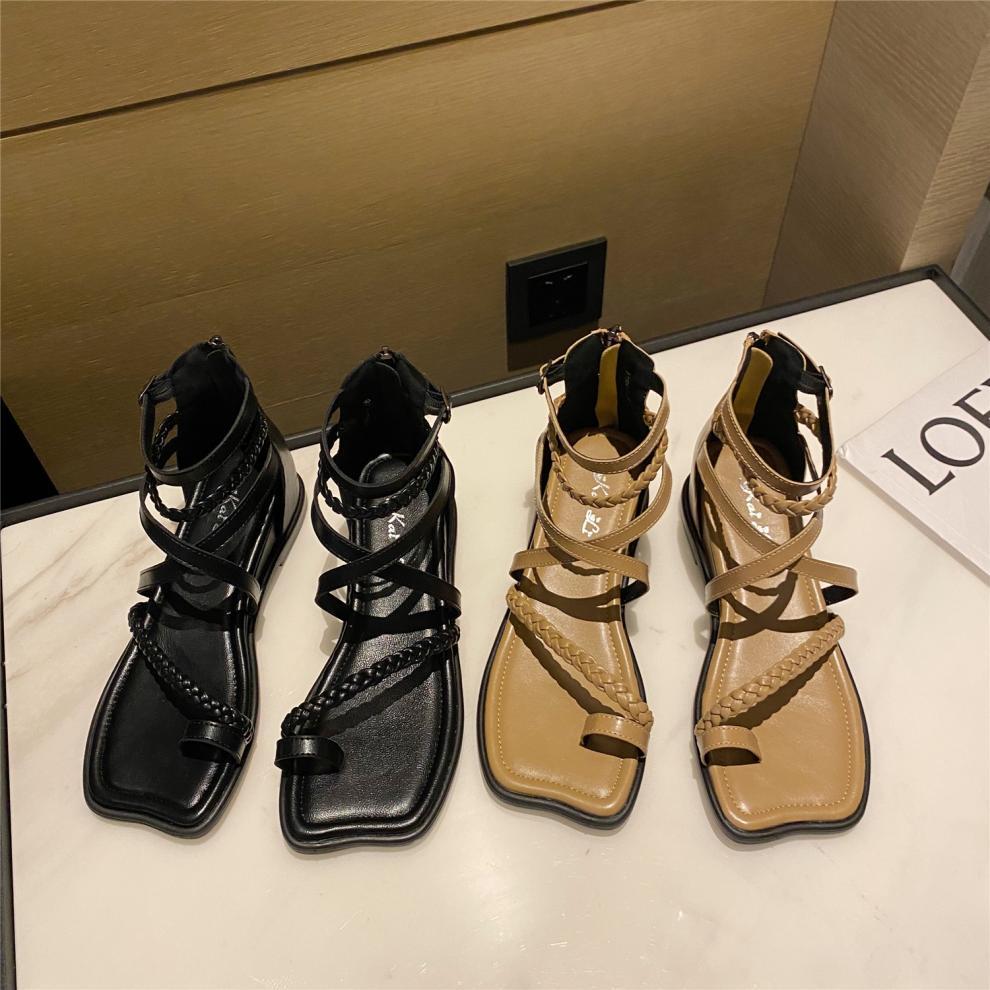 [Chính hãng] Giày sandal chiến binh nữ KAILI xỏ ngón basic sang trọng đế độn, giày dây nữ NH03 - Laylalay.n