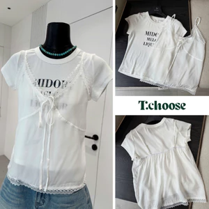 Áo phông mix áo 2 dây ren 9336 TCHOOSE
