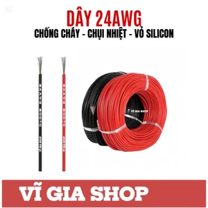 Dây Điện Silicon 24AWG Lõi 0.51mm Chịu Nhiệt 200 Độ Chống Cháy Đi Dây Tín Hiệu Mạch Pin Vĩ Gia Shop
