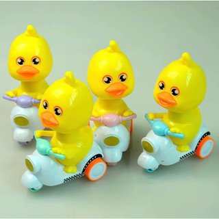 Đồ chơi vịt ấn đầu chạy cót, Đồ chơi vịt lái xe kiểu dễ thương nhấn là chạy, Đồ chơi con vịt