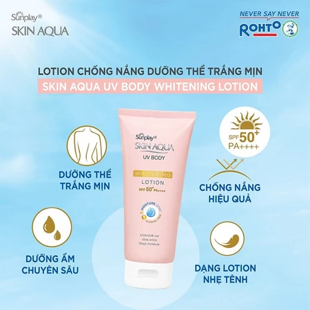 Sữa Chống Nắng Dưỡng Thể Trắng Mịn Sunplay Skin Aqua UV Body Whitening Lotion - Hồng Mini 15g