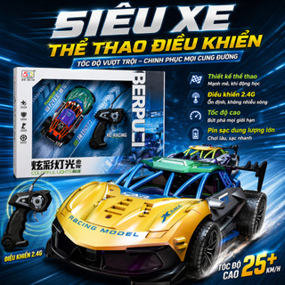 Xe điều khiển từ xa BERPU 2.4G, Siêu xe đồ chơi cho bé, Ô tô điều khiển từ xa, Quà tặng sinh nhật cho bé