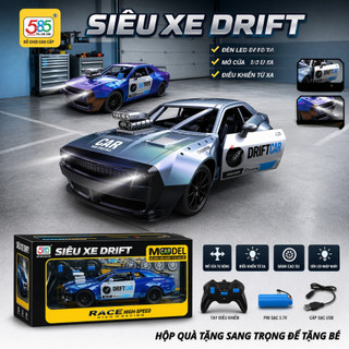 Xe Drift Điều khiển từ xa có đèn Led, Ô tô điều khiển từ xa Drift M Car Del, Quà tặng bé trai