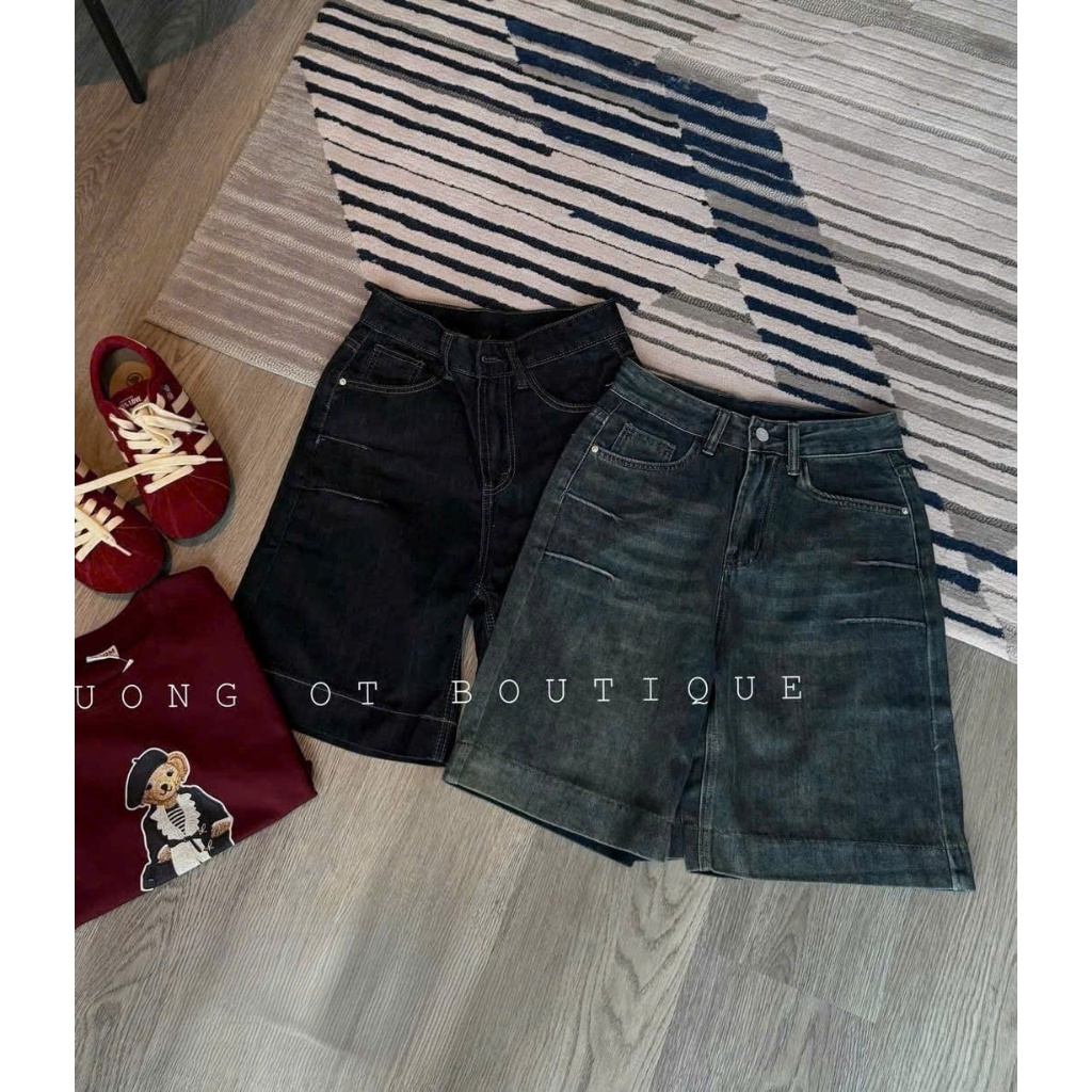 [Sẵn/QC] Quần Sooc Jeans Nữ Dáng Ngố Lửng Basic Dễ Phối Chất Mềm #652