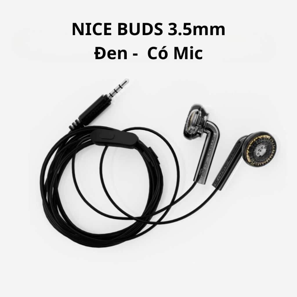 Tai Nghe Có Dây MOONDROP NICE BUDS Chính Hãng  | Tai Nghe Earbuds Có Mic | Chân Cắm 3.5mm | BH12T | BigBuy360 - bigbuy360.vn