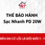 Bộ Sạc Nhanh PD 20W Cam Kết Sạc Nhanh Không Nóng Máy Bảo Hành 12 Tháng