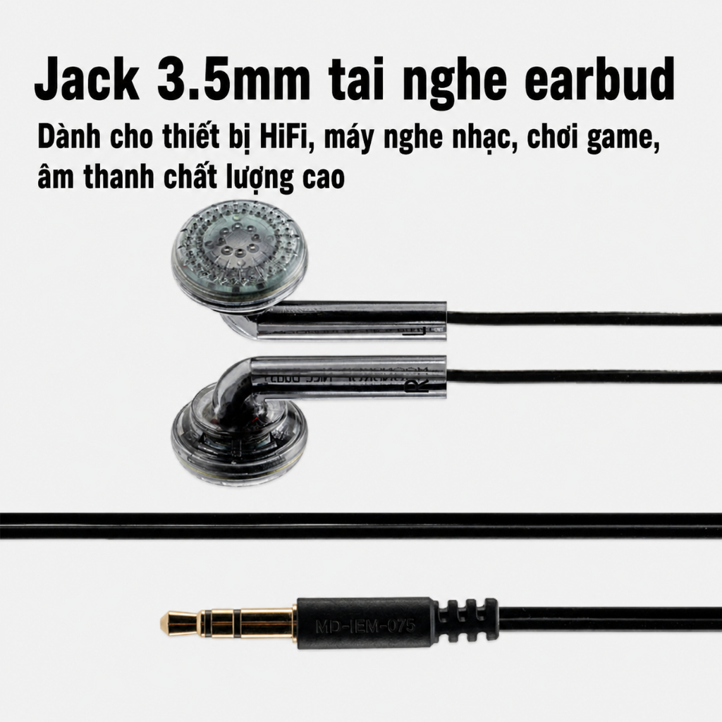Tai Nghe Có Dây MOONDROP NICE BUDS Chính Hãng  | Tai Nghe Earbuds Có Mic | Chân Cắm 3.5mm | BH12T | BigBuy360 - bigbuy360.vn