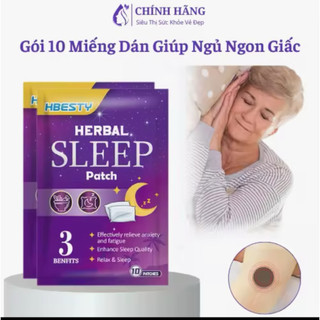 Miếng dán Sleep Patch cảI thiện rốI loạn giấc ngủ miếng dán hỗ trợ giấc ngủ 10 miếng