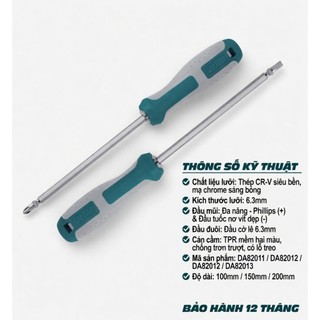 Tua Vít 2 Đầu JcTop 100mm/150mm/200mm – Thép CR-V Siêu Bền