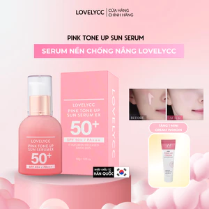 Serum Chống Nắng Nâng Cấp Lovelycc Pink Tone up Sun Serum EX SPF 50+