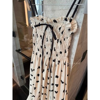 MIMI CLOTHING - Đầm váy nữ cúp ngực đính nơ mix chân váy dài xòe