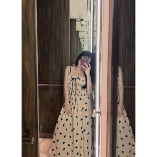 MIMI CLOTHING - Đầm váy nữ cúp ngực đính nơ mix chân váy dài xòe