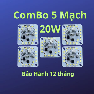 COMBO 5 CHIP LED Siêu Sáng 220V Hàng Loại 1 kèm dây điện, liền driver