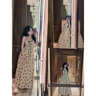 MIMI CLOTHING - Đầm váy nữ cúp ngực đính nơ mix chân váy dài xòe