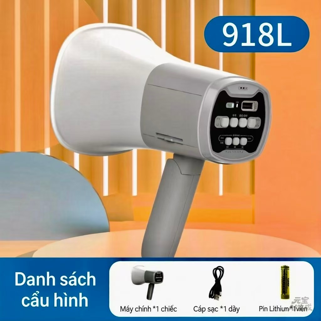 Loa Phóng Thanh 918L  Bluetooth/918U Ghi Âm, Phát Lại Có Cổng Usb Thẻ Nhớ(1pin)/ (2 pin)