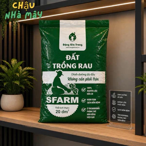 Đất Trồng Rau SFARM 20L – Đất Sạch Hữu Cơ, Trộn Sẵn
