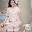 Bộ Đồ Ngủ Nữ JUSOKA Pijama Chất Đũi Vân Mây Hoạ Tiết Mèo Hello Kitty Có Túi Dễ Thương DU48