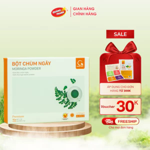 Bột Chùm Ngây Quảng Thanh Hộp 45g (15 gói x 3g), Sấy Lạnh Nguyên Chất