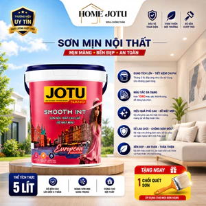 Sơn Mịn Nội Thất Sơn Màu 5L tặng kèm chổi , sơn decor nhà cửa, phòng ngủ, cửa hàng, tường nhà , dễ sử dụng