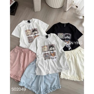 SET BỘ PHÔNG IN HÌNH BỐN CHÚ MÈO MIX QUẦN ĐÙI BÈO