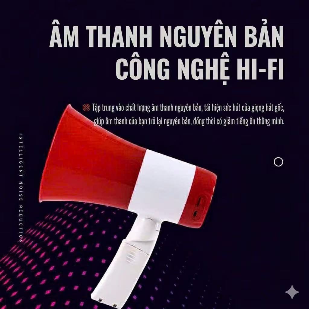 Loa Phóng Thanh 629U Bluetooth Ghi Âm, Phát Lại Có Cổng Usb Thẻ Nhớ(1pin)/ (2 pin)