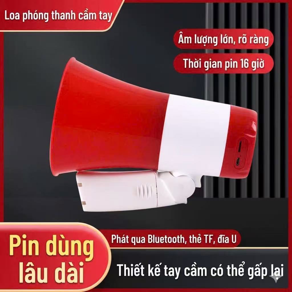 Loa Phóng Thanh 629U Bluetooth Ghi Âm, Phát Lại Có Cổng Usb Thẻ Nhớ(1pin)/ (2 pin)